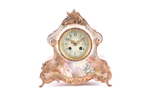 Lot 208 - A French early 20th century 8-day porcelain...