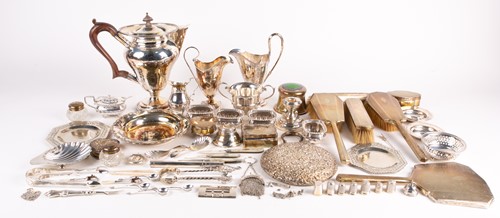 Lot 331 - A 20th-century silver capstan form silver-gilt...