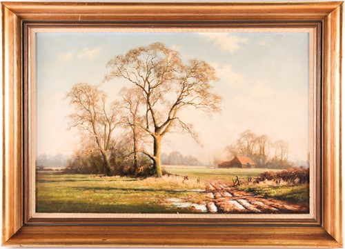 Lot 27 - Peter Symonds (b.1964), 'Winter Oak', a rural...