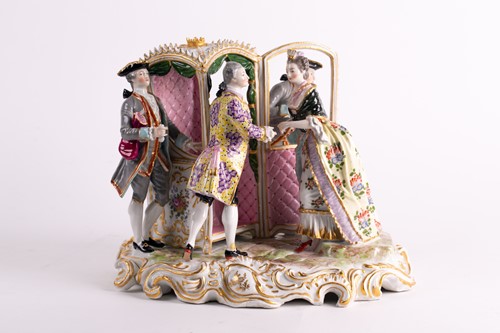 Lot 279 - A large Continental porcelain figure group,...