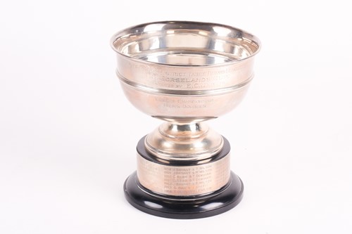Lot 314 - A 1930s silver circular presentation bowl,...