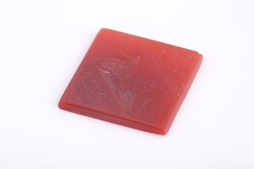 Lot 103 - An Indo Persian hardstone intaglio seal, the...