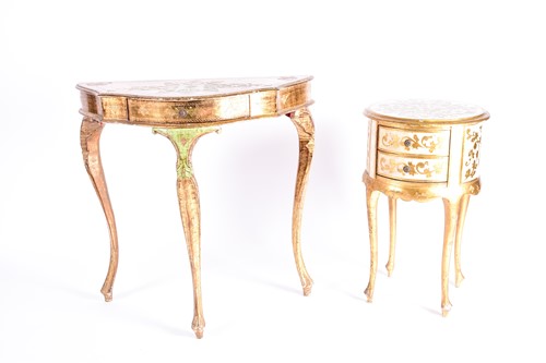 Lot 134 - An Italian 18th-century style lacquered and...
