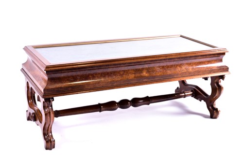 Lot 147 - A Victorian bur walnut and elm cushion form...
