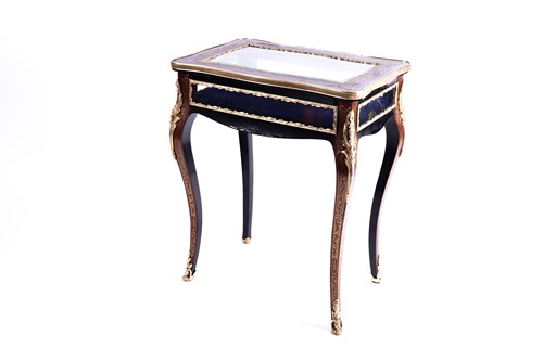 Lot 160 - A French Napoleon III ebonized and red Boulle...