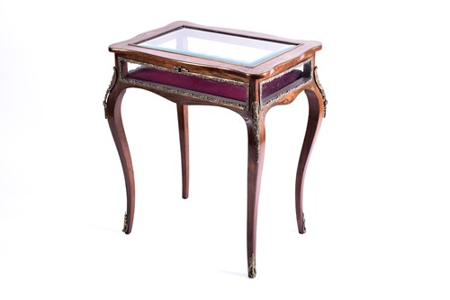 Lot 141 - A French late 19th century inlaid rosewood...