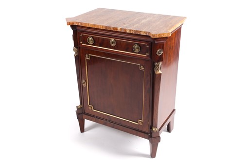 Lot 158 - A 19th century French Empire marble-topped...