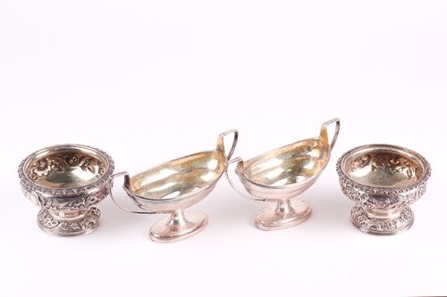 Lot 322 - A matched pair of 19th century silver salts,...