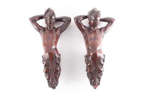 Lot 220 - Two late 19th century carved oak architectural...