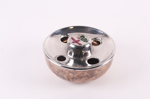 Lot 358 - An 830 Standard silver bowl, with plated cover...