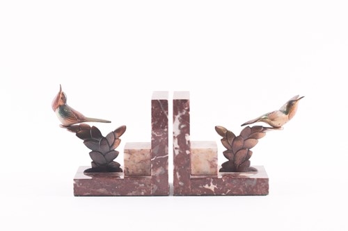 Lot 211 - A pair of early Art Deco cold painted bronze...