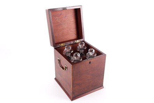 Lot 210 - A Regency mahogany and inlaid table decanter...