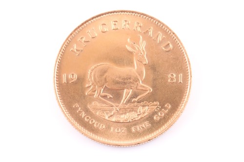 Lot 282 - A South African Kruggerand, dated 1981.
