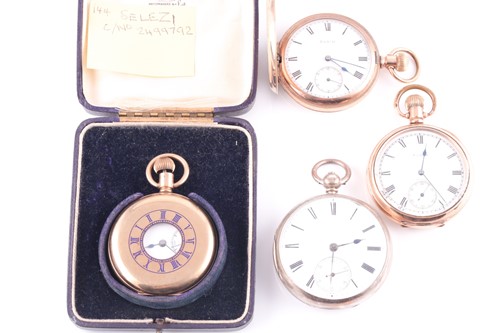 Lot 371 - A gold plated Elgin pocket watch, numbered...