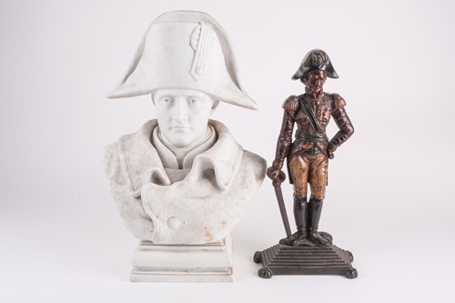 Lot 241 - A large parian bust of Napoleon, signed 'David'...