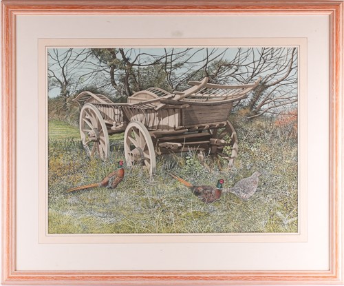 Lot 71 - John Whitney (b.1934), 'Ring-necked Pheasants...