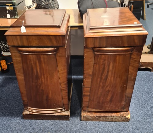 Lot 131 - A pair of Victorian mahogany single door...