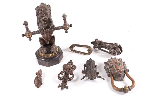 Lot 206 - A collection of 19th-century metalware door...