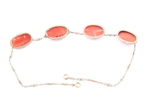 Lot 12 - A late 19th / early 20th century coral and...