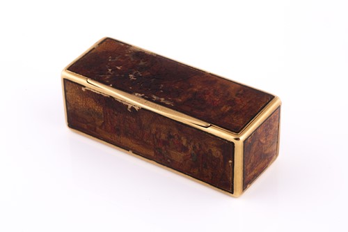 Lot 520 - 19th century Continental oblong vernis martin...