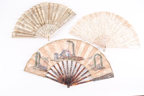 Lot 326 - Three late 19th/early 20th century fans, in...