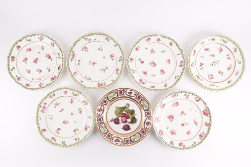 Lot 25 - A set of six 18th century Sevres porcelain...
