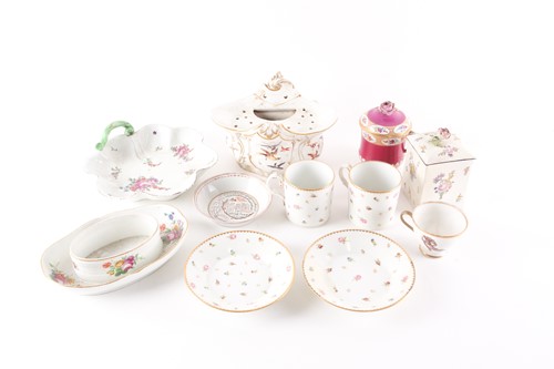 Lot 24 - An 18th century porcelain wall pocket,...