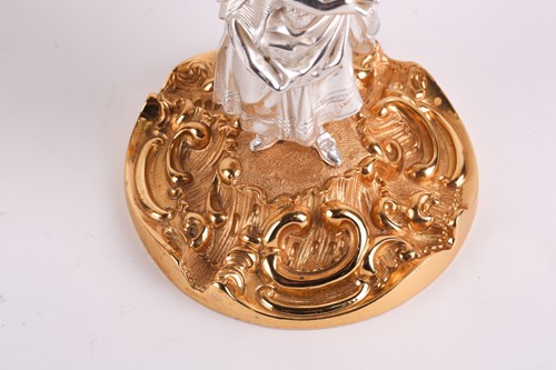 Lot 271 - A pair of 1960s heavy cast silver and silver...