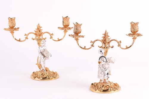 Lot 271 - A pair of 1960s heavy cast silver and silver...