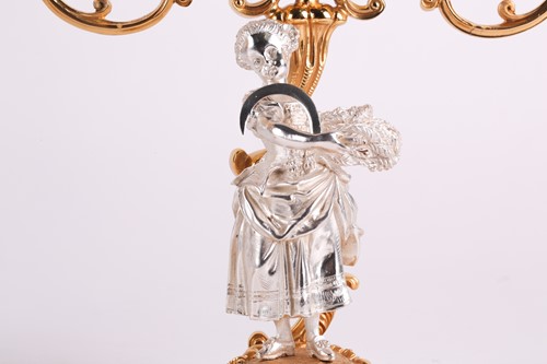 Lot 271 - A pair of 1960s heavy cast silver and silver...