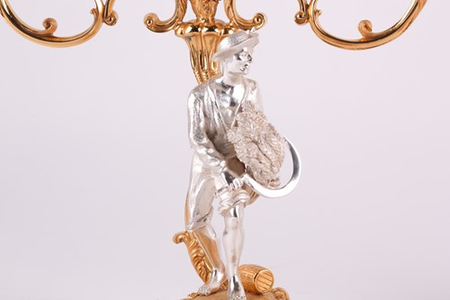 Lot 271 - A pair of 1960s heavy cast silver and silver...