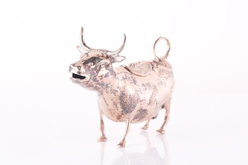 Lot 263 - A silver cow creamer, bearing import marks for...