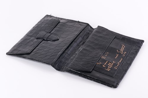 Lot 346 - Of Royal interest - A Cartier black reptile...