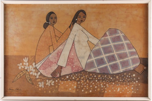 Lot 30 - Kwan Chin (b.1946) Malaysian, two seated women,...