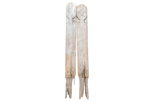 Lot 201 - A pair of large Indonesian Loro Blonyo, early...