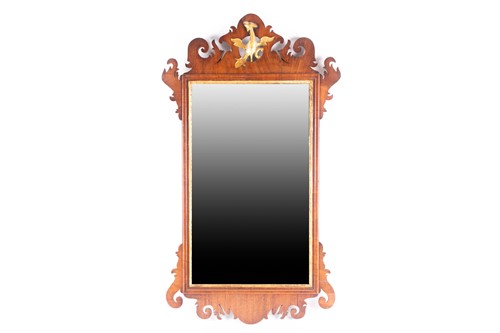 Lot 310 - A George III mahogany scroll framed wall...