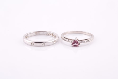 Lot 108 - A 9ct yellow gold and diamond eternity band...
