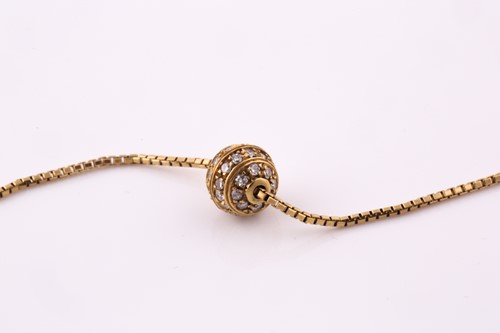 Lot 30 - A diamond pavé set spherical pendant necklace,...