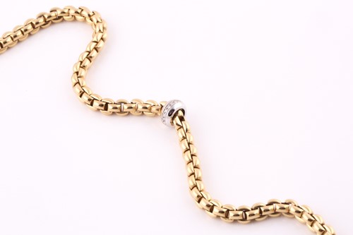 Lot 180 - Fope, Italy. An 18ct yellow gold fancy tubular...