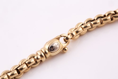 Lot 180 - Fope, Italy. An 18ct yellow gold fancy tubular...