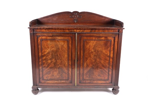 Lot 228 - A Regency figured mahogany chiffonier, with...
