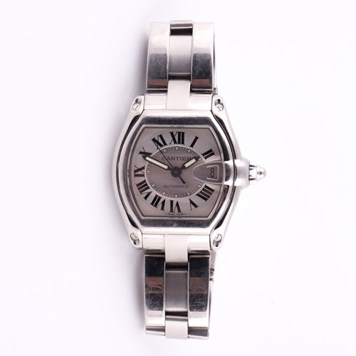 Lot 597 - A Cartier Roadster automatic stainless steel...