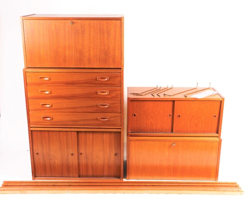 Lot 233 - A Danish Peter Sorensen 'PS' modular teak wall...