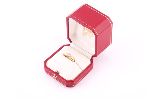 Lot 625 - A diamond single-stone ring by Cartier The...