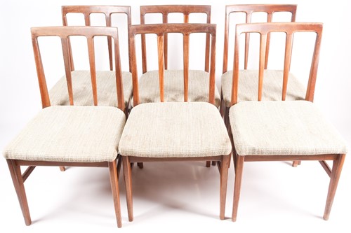 Lot 100 - A "mid century" set of six teakwood dining...