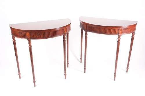 Lot 113 - A pair of George III style figure mahogany...