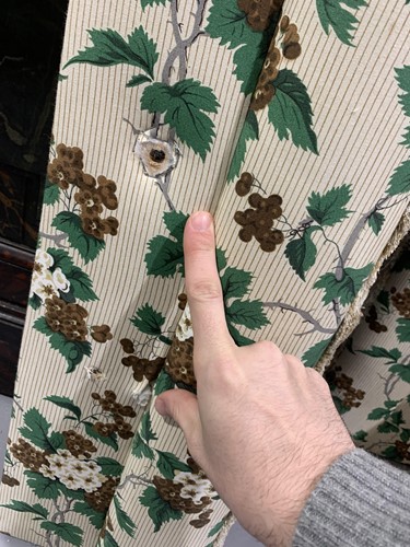 Lot 10 - A pair of floral chintz upholstered serpentine...