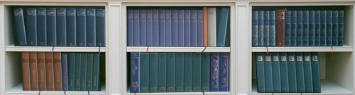 Lot 119 - A group of six hand painted oil on canvas...