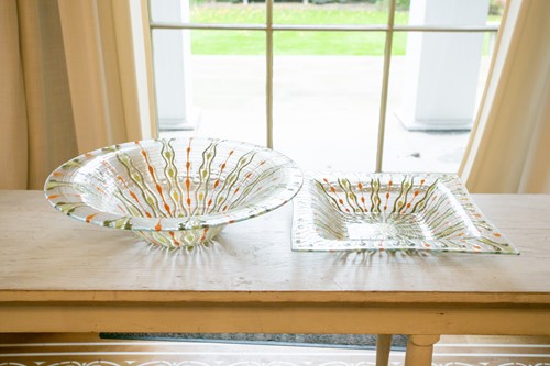 Lot 130 - A mid-century art fused glass circular bowl by...