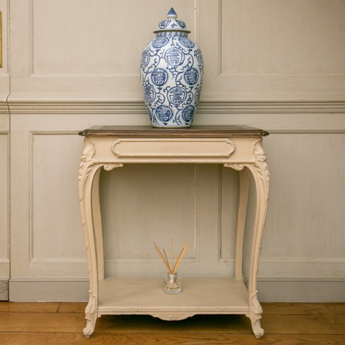 Lot 30 - A French 19th century, cream painted oak...